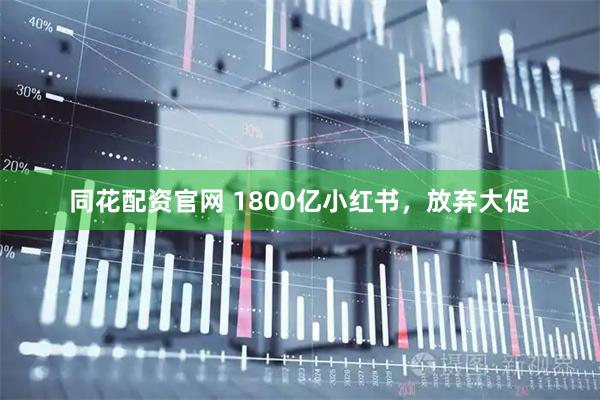 同花配资官网 1800亿小红书，放弃大促