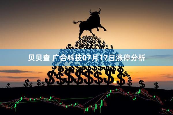 贝贝查 广合科技07月17日涨停分析